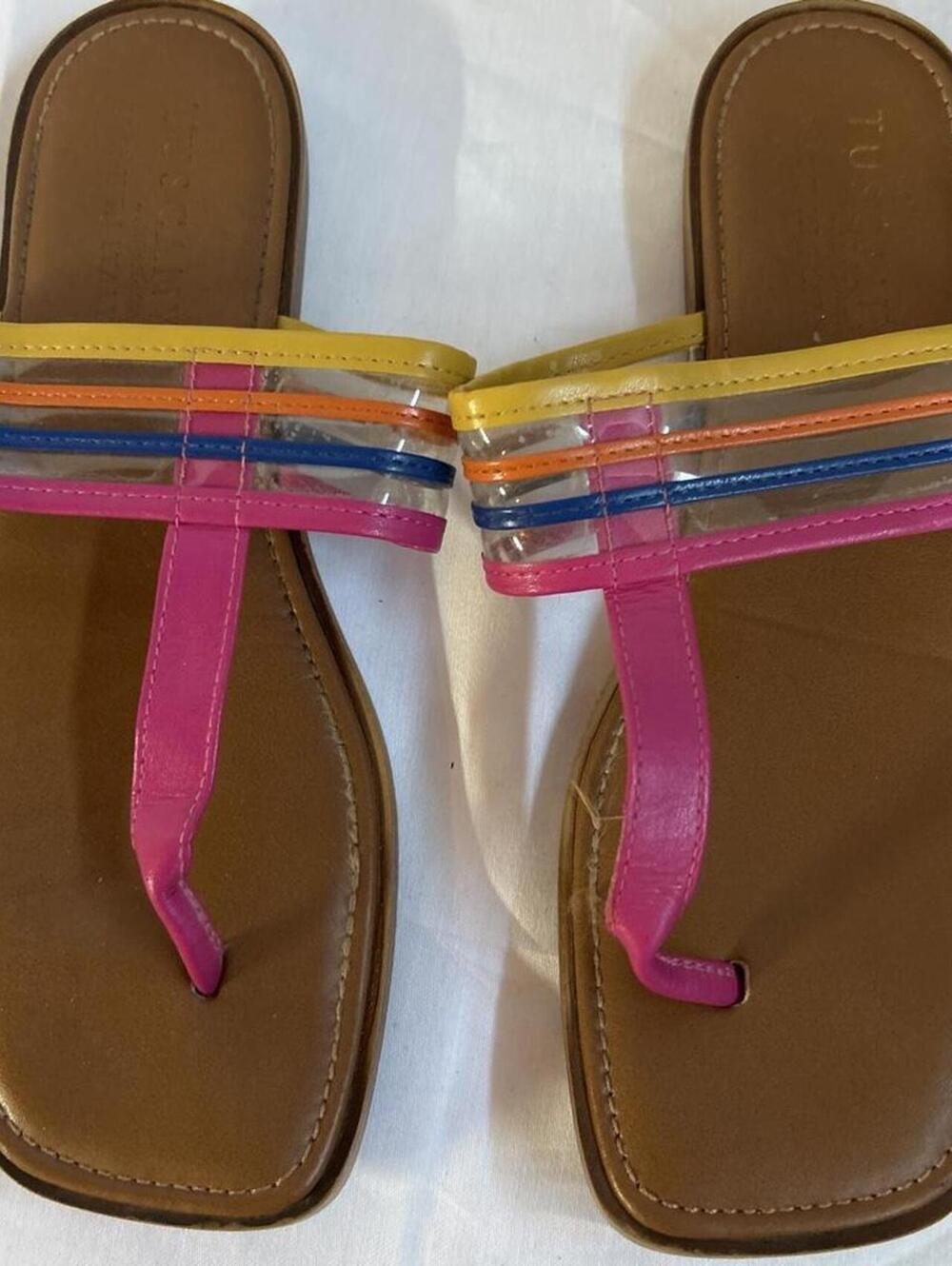 Tuscany Leather Women's Multi and Pink Sandal